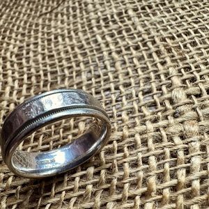Men’s hammered sterling ring